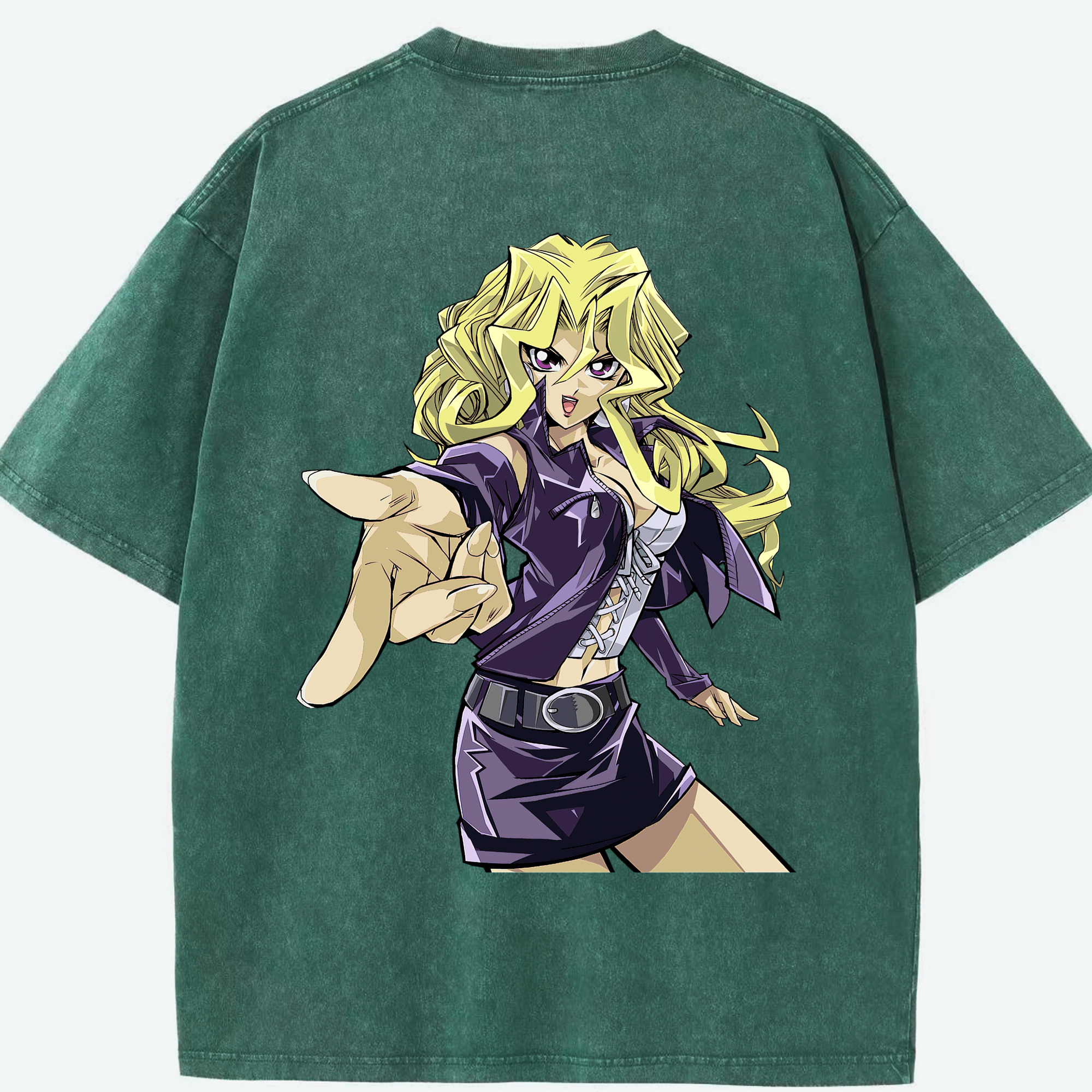 （画像用） 遊☆戯☆王 Yu-Gi-Oh! 綿100% ヴィンテージ風 半袖Tシャツ（背面プリント）